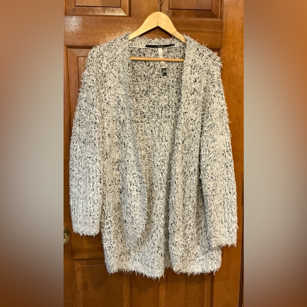 Kensie Women's Textured Black and White Cardigan